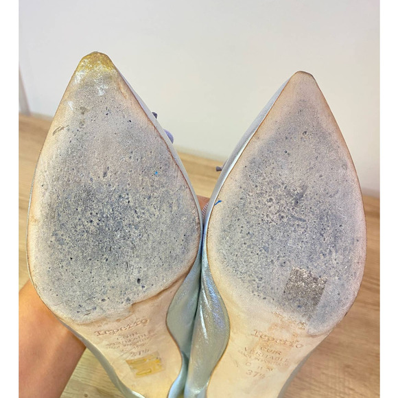 Repetto Paris Brigitte Metallic Silver Ballerina Style Pumps W/Charms RARE - Picture 6 of 14